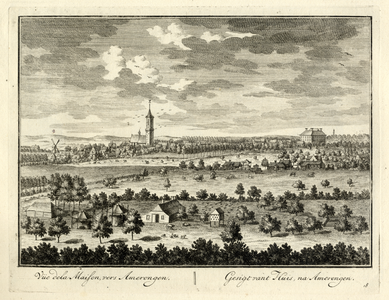 136037 Gezicht vanuit het kasteel Zuilenstein bij Amerongen in de richting van Amerongen met rechts het huis Amerongen, ...